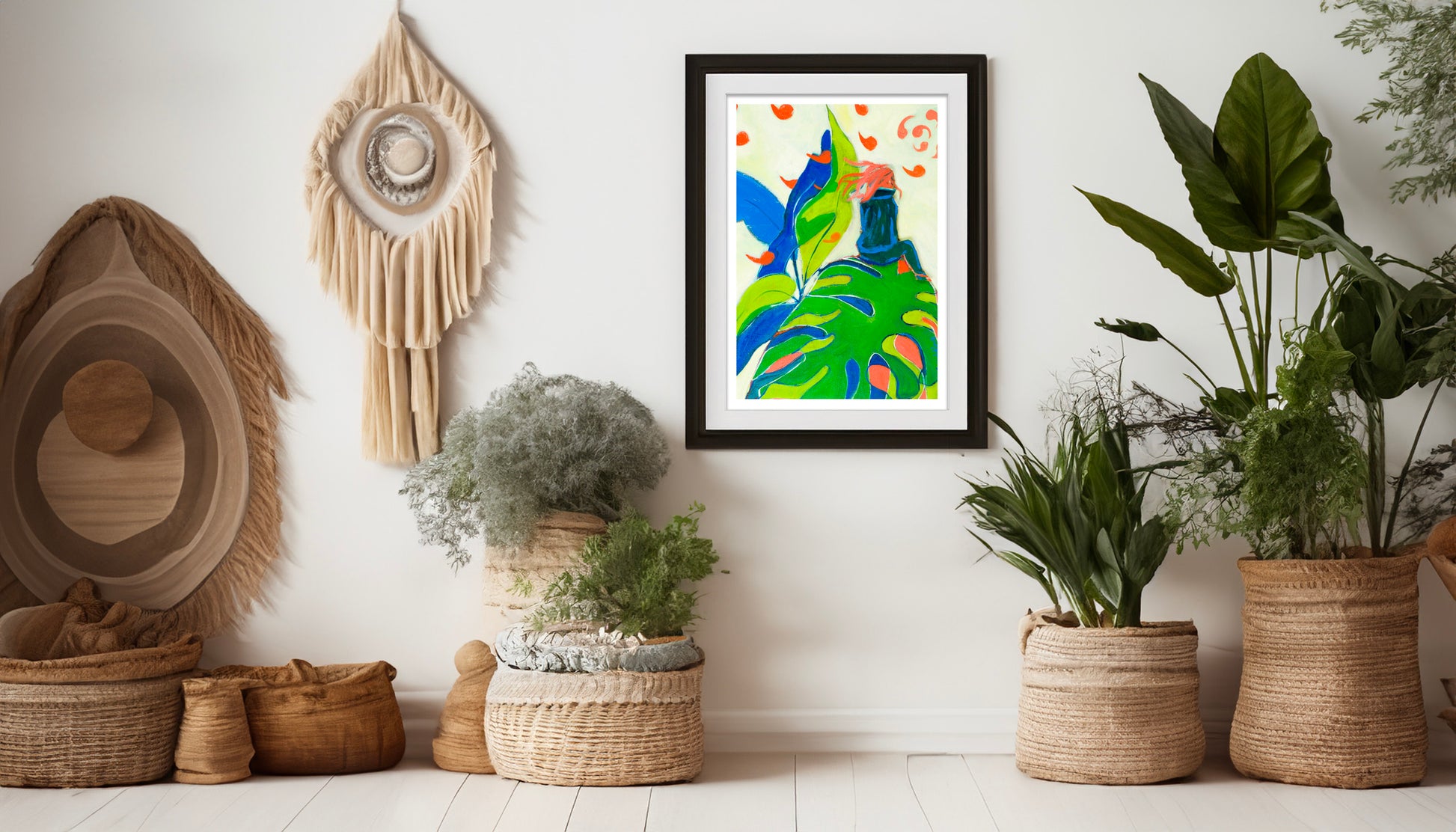 Oeuvre originale peinture a l'huile Je tourbillonne 0 Poster Mockup mise en scène