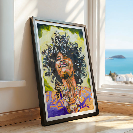 tirage d'art de  La force du baobab appuyé sur un mur