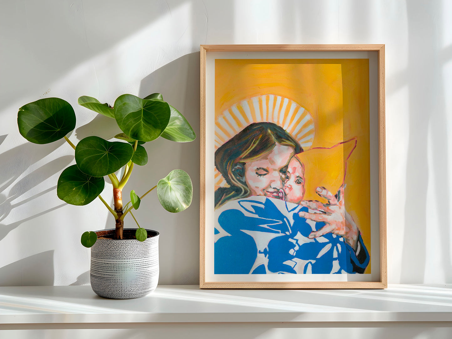 tirage d'art de Un ange passe mur blanc et ombres