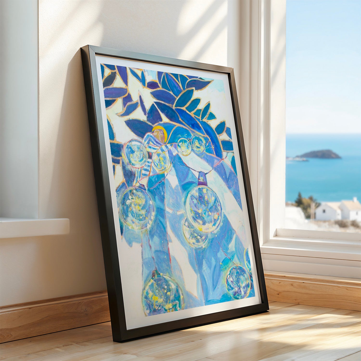 tirage d'art de  Un soir d ete appuyé sur un mur