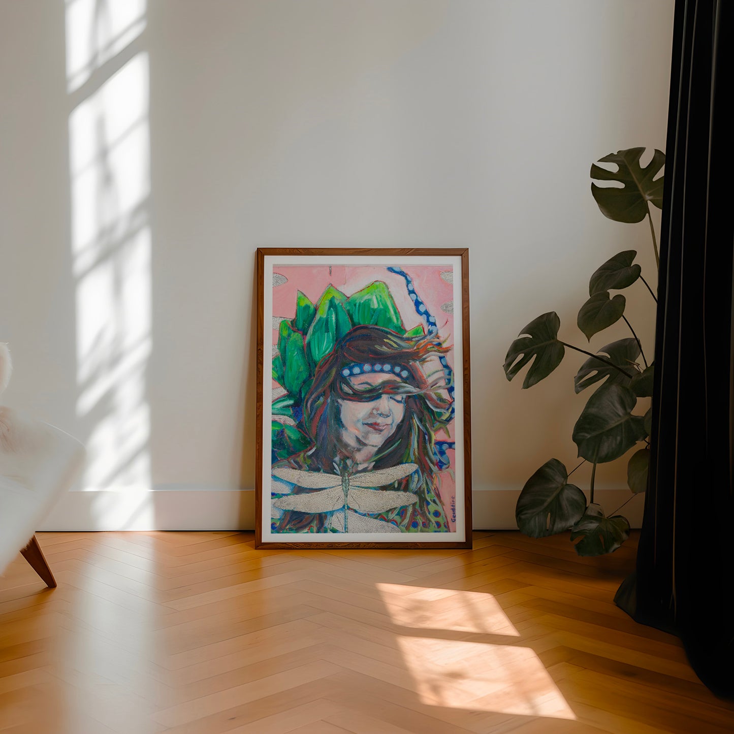 tirage d'art de Une vie d artichaut mur blanc et ombres et lumières