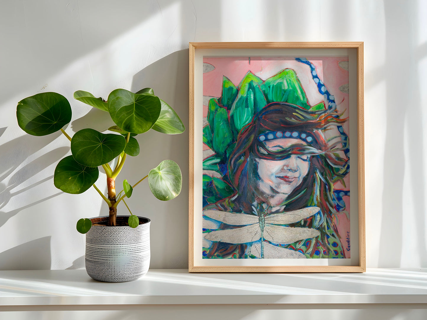tirage d'art de Une vie d artichaut mur blanc et ombres