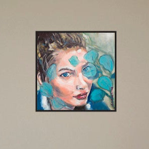 Je vois turquoise 40x40cm