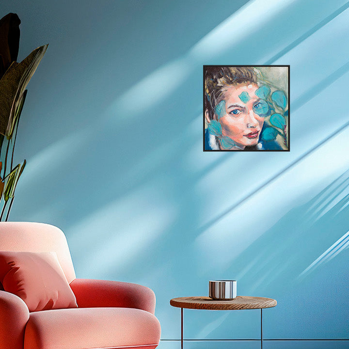 Je vois turquoise 40x40cm