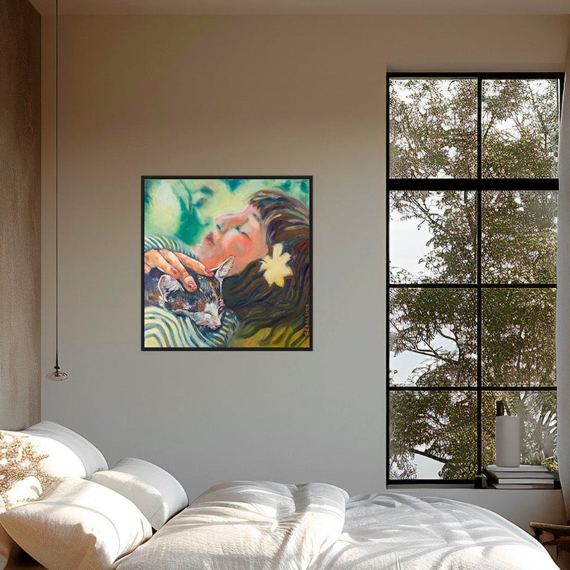 l'instant présent 70 x 70 cm