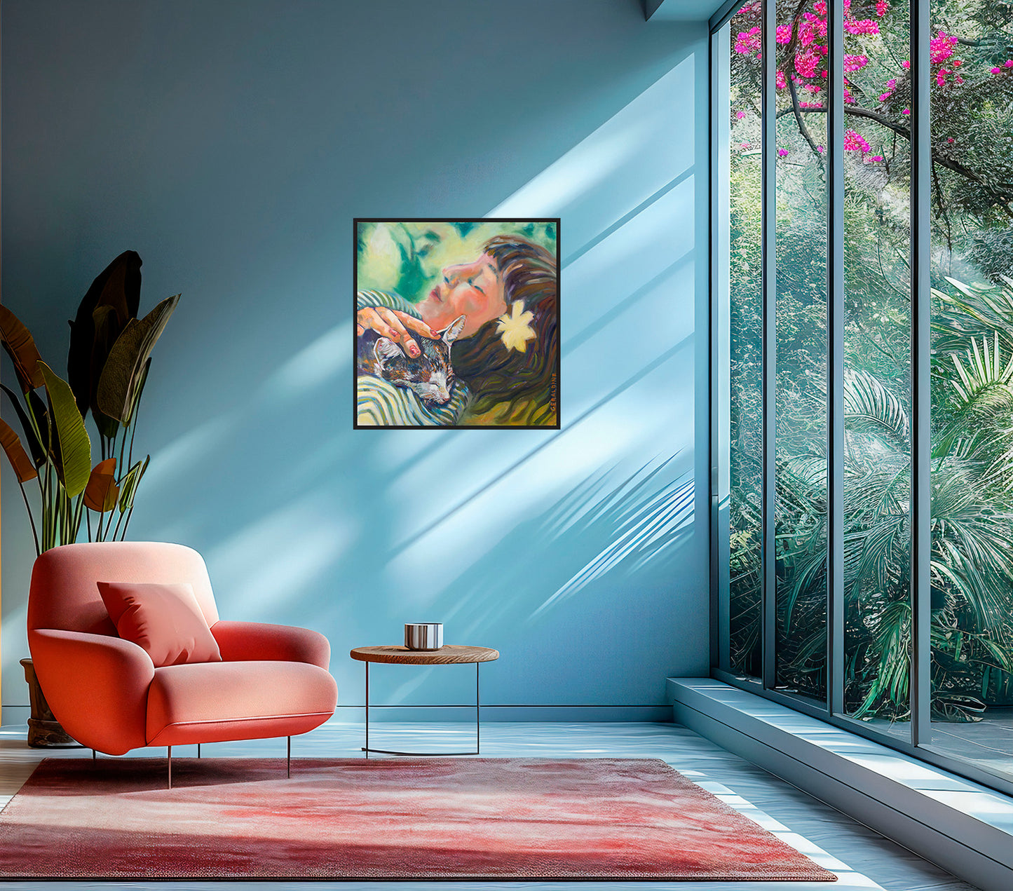 l'instant présent 70 x 70 cm