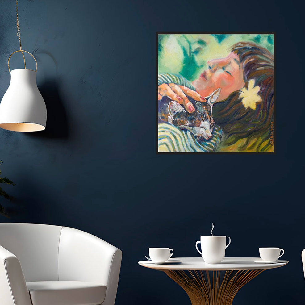 l'instant présent 70 x 70 cm