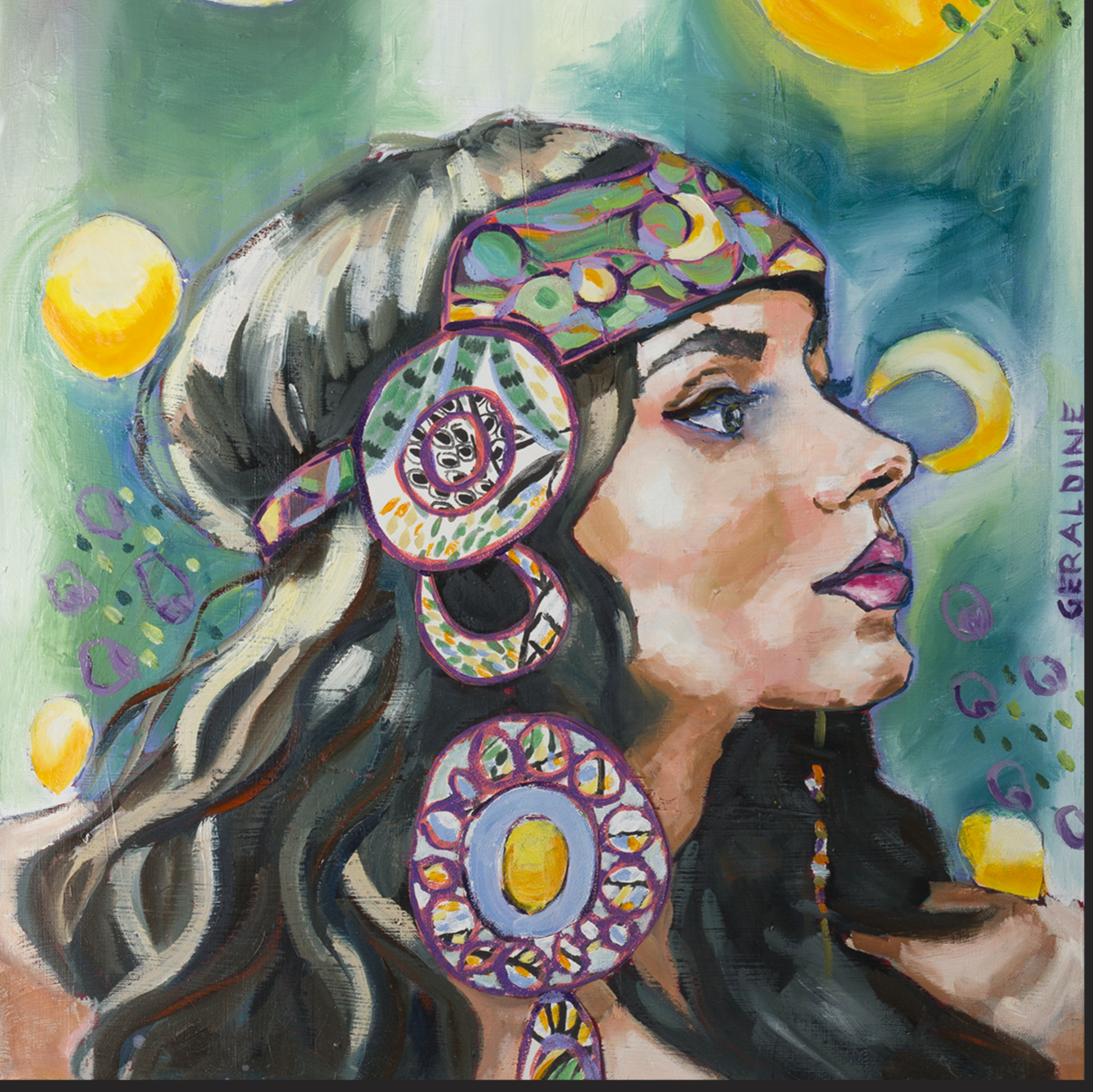 la lune en moi 60x50cm
