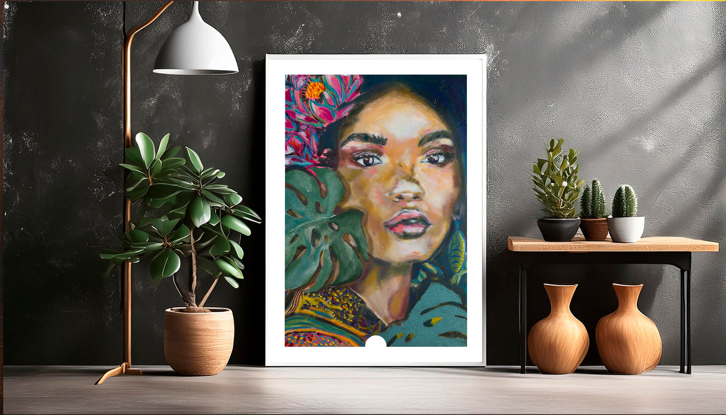 Derrière la feuille - Tirage d'art