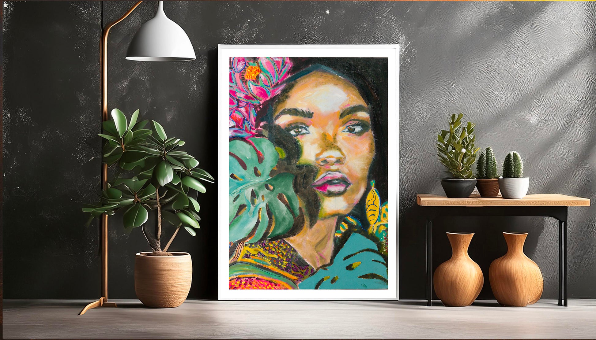 tirage d'art de ombredelafeuille fond brun avec stylos