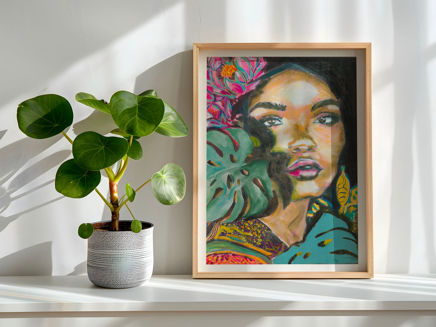 tirage d'art de  ombredelafeuille mur blanc et ombres