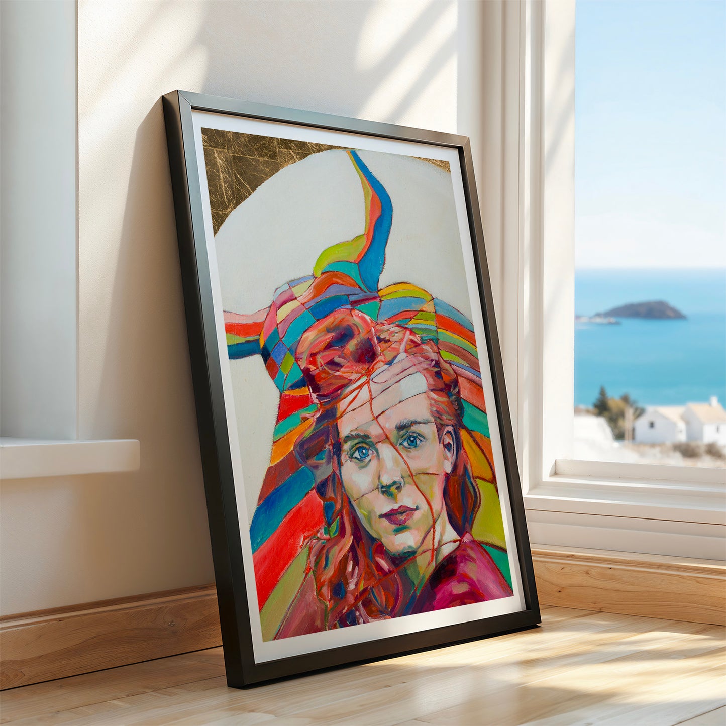 tirage d'art de resistante appuyé sur un mur