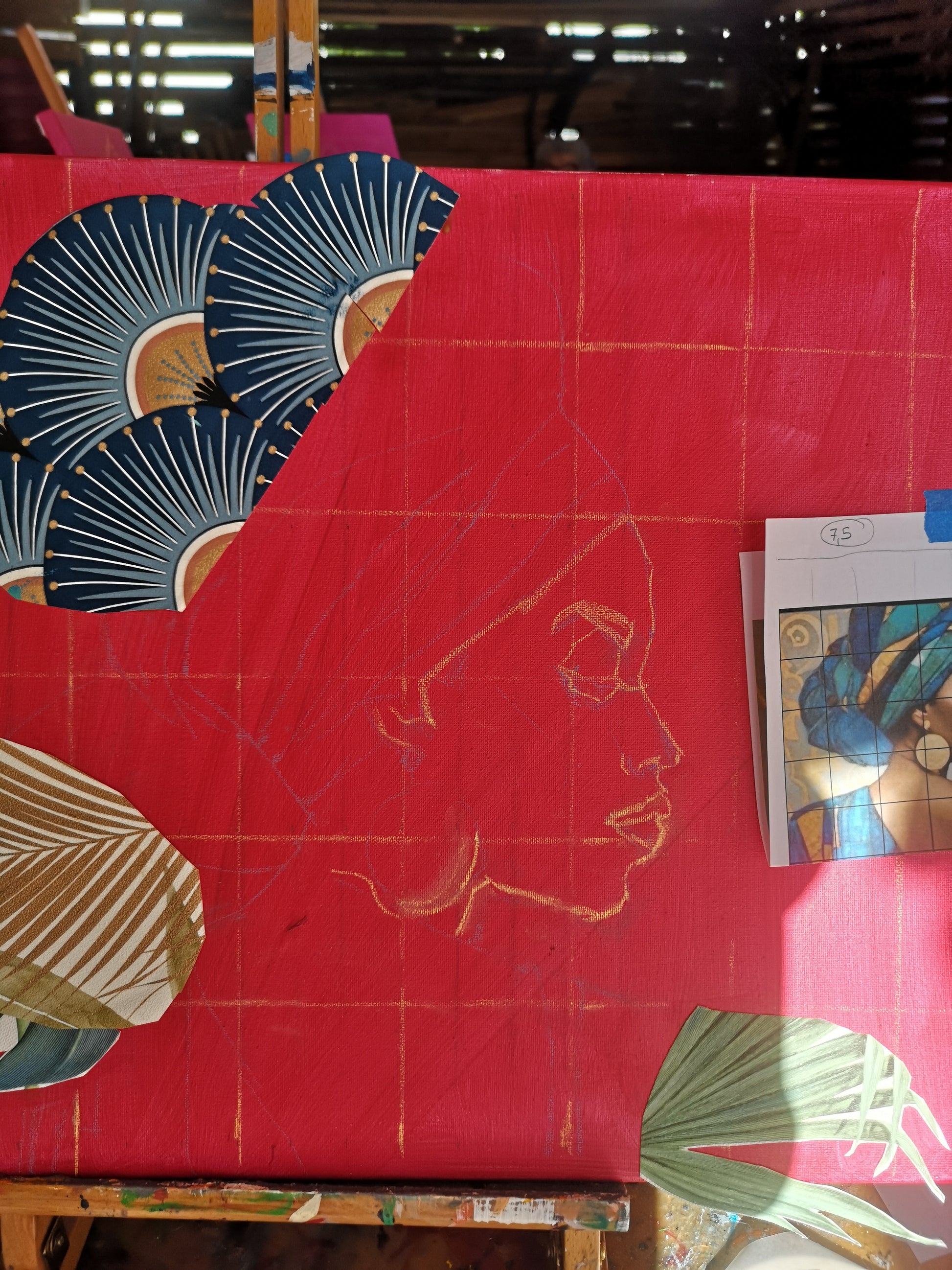 dessin suite à la premiere seance avec la grille