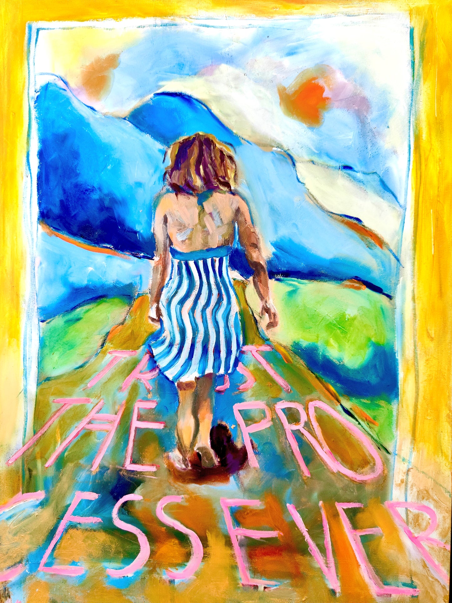 TRUST THE PROCESS 80x40cm