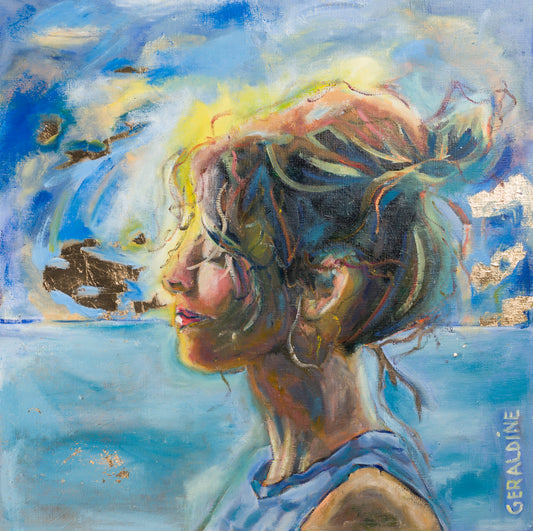 Vivre a contre jour 80 x 80 cm