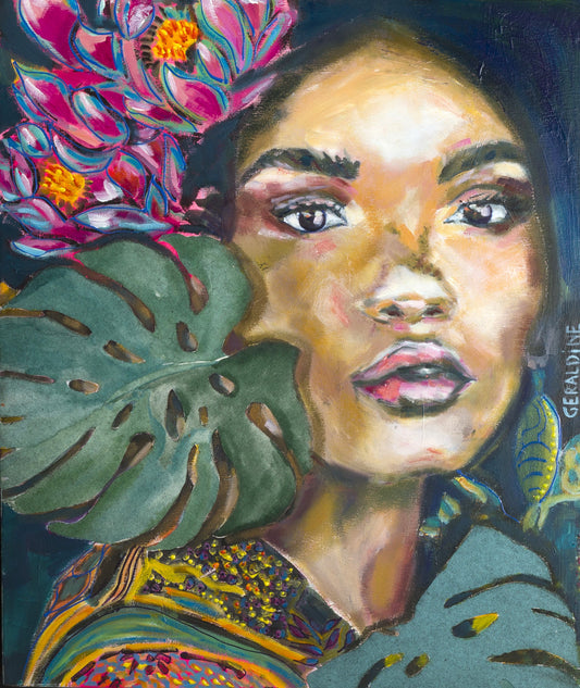 Derrière la feuille - Tirage d'art