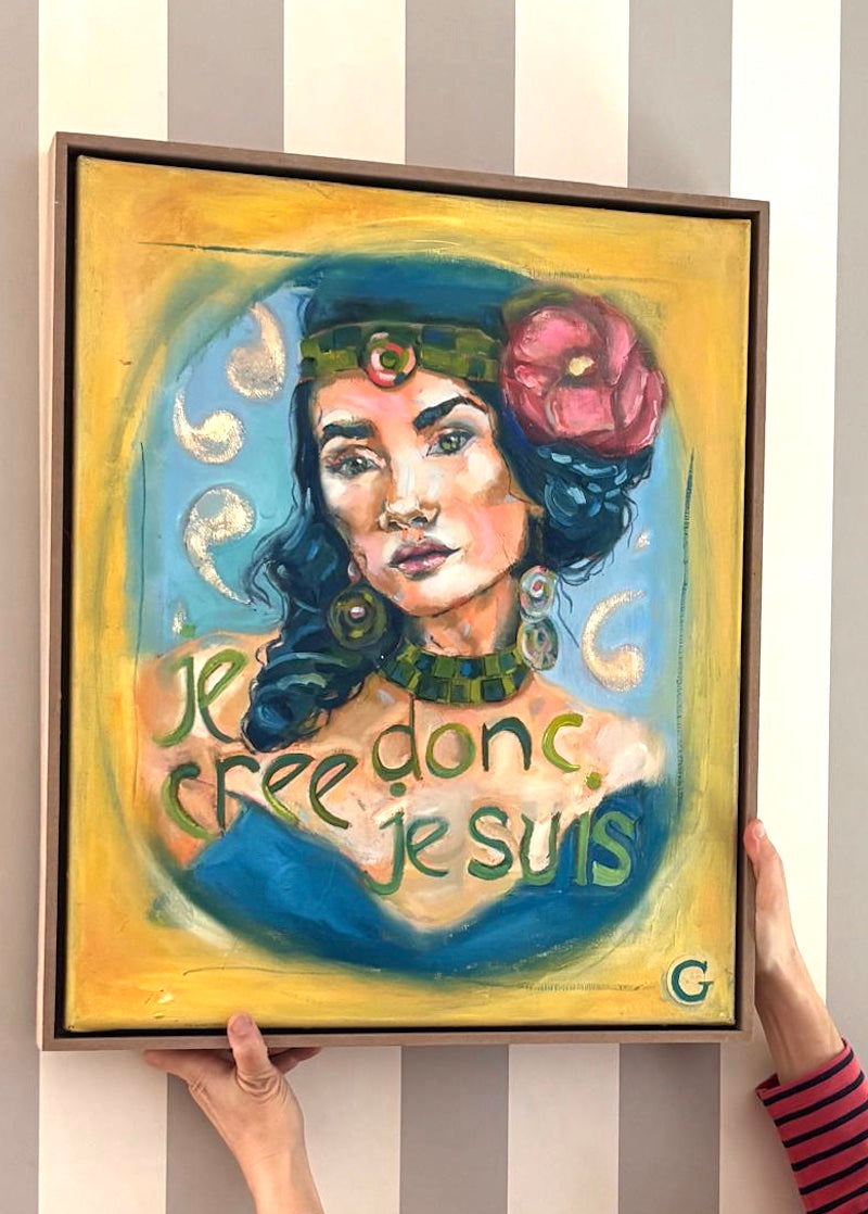 JE CREE, DONC JE SUIS 60x50cm