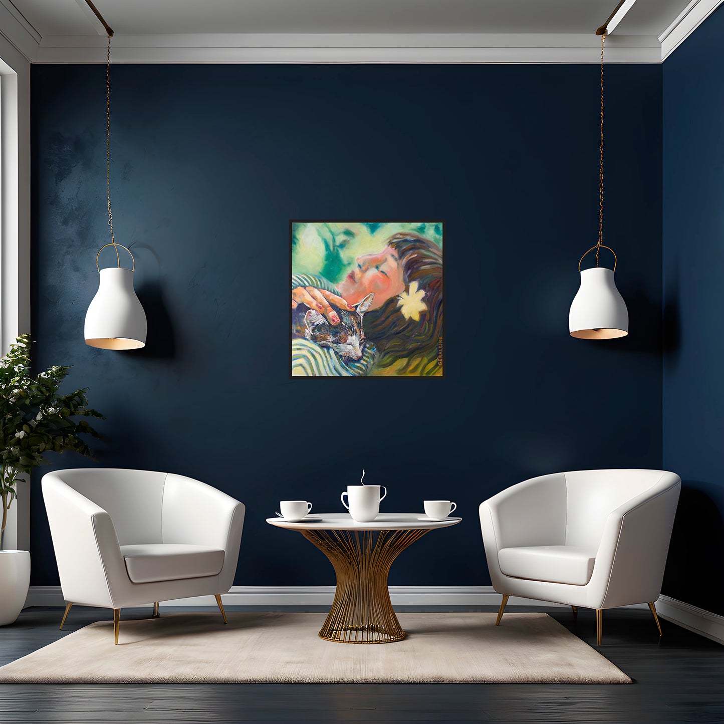 l'instant présent 70 x 70 cm