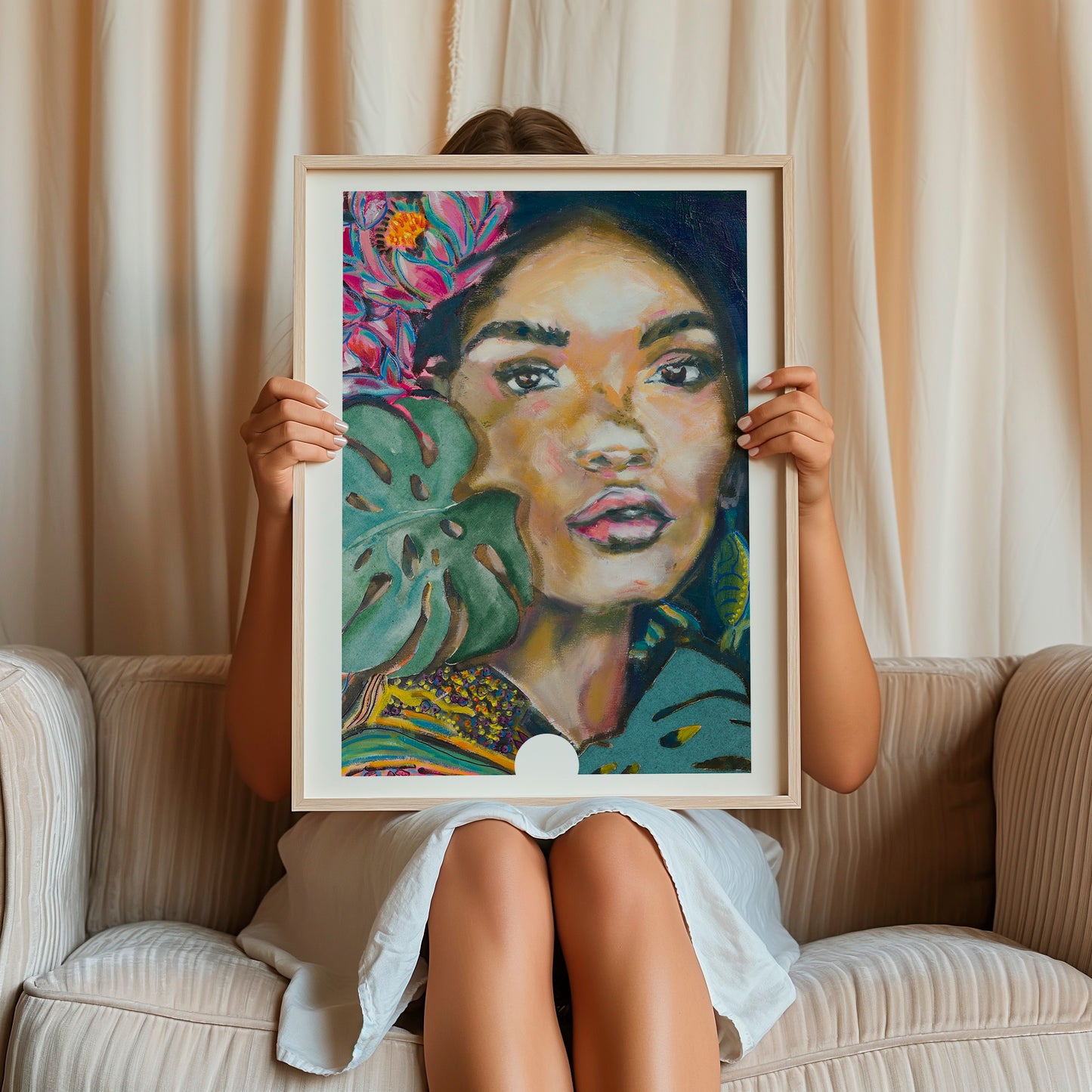 Derrière la feuille - Tirage d'art